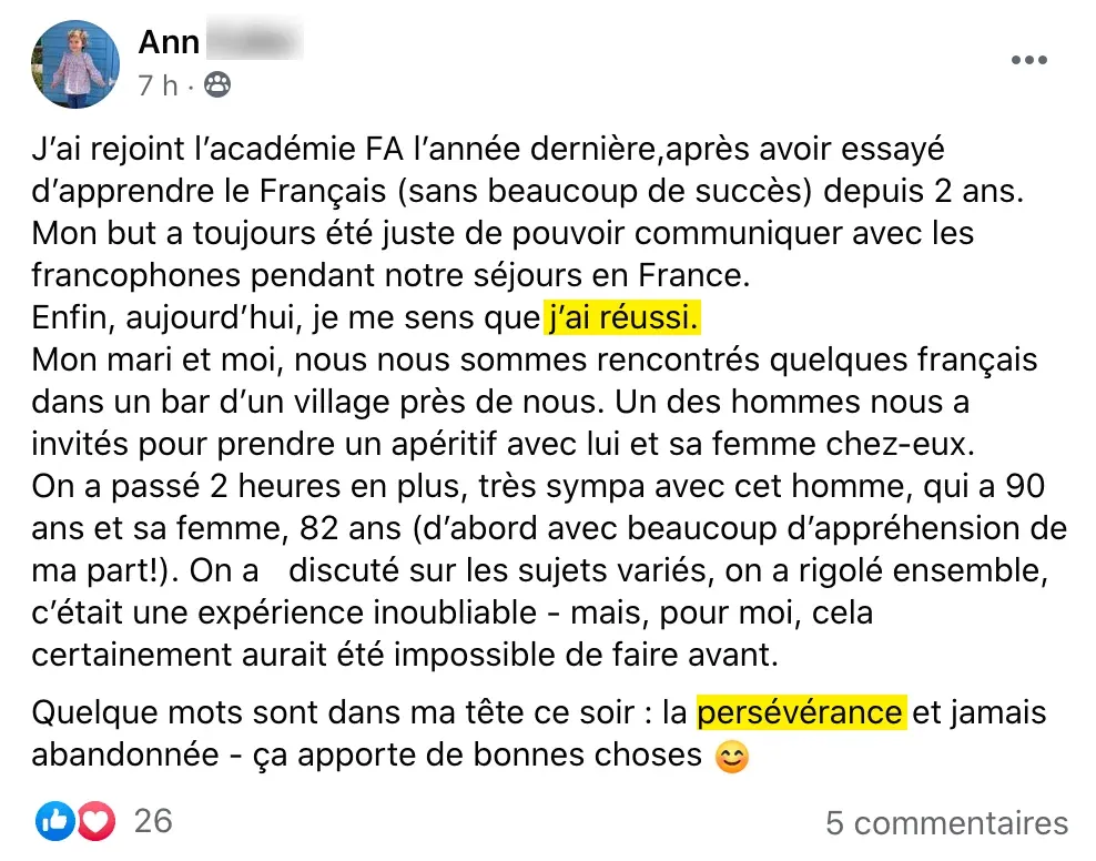 Témoignage d'un membre de l'Académie Français Authentique