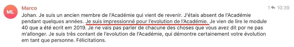 Témoignage d'un membre de l'Académie Français Authentique