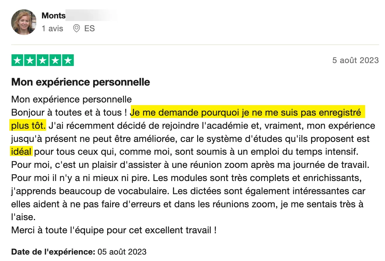 Témoignage d'un membre de l'Académie Français Authentique