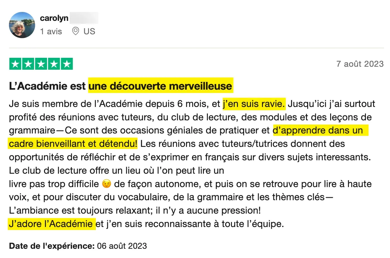 Témoignage d'un membre de l'Académie Français Authentique
