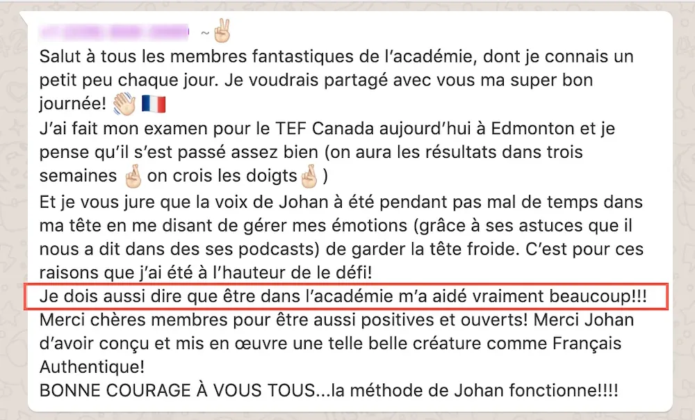 Témoignage d'un membre de l'Académie Français Authentique