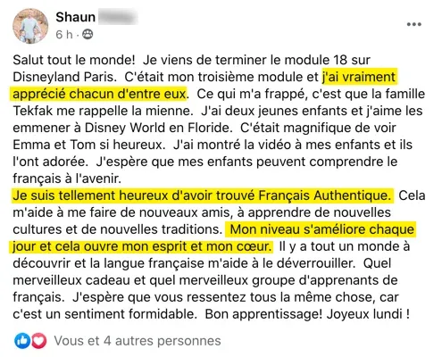 Témoignage d'un membre de l'Académie Français Authentique