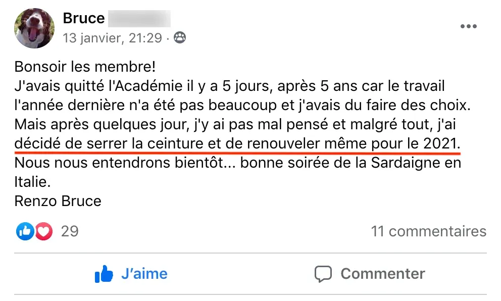 Témoignage d'un membre de l'Académie Français Authentique