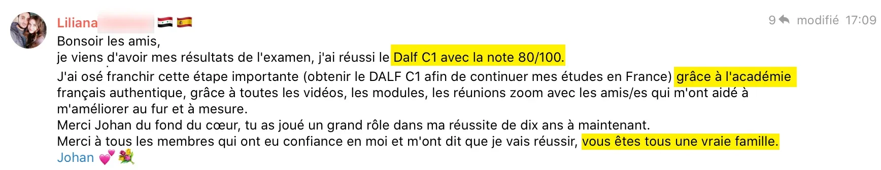 Témoignage d'un membre de l'Académie Français Authentique