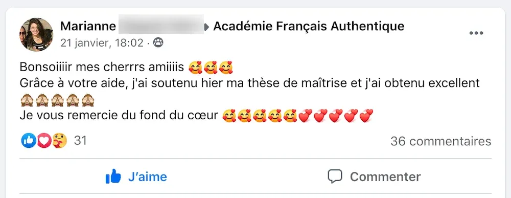 Témoignage d'un membre de l'Académie Français Authentique