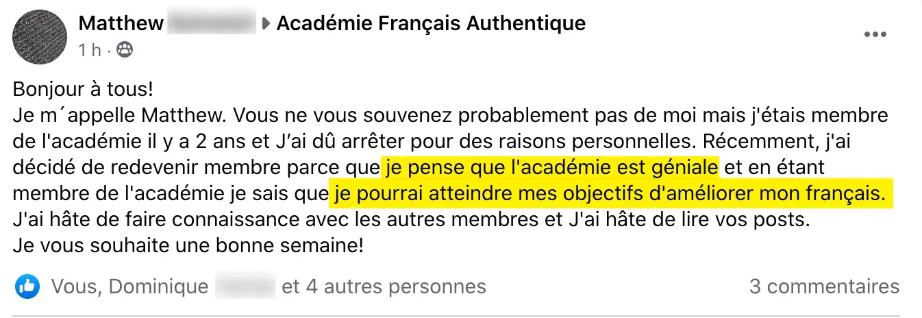 Témoignage d'un membre de l'Académie Français Authentique