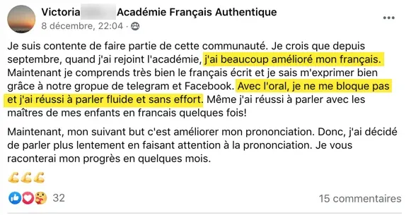 Témoignage d'un membre de l'Académie Français Authentique